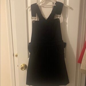 Navy Blue Corduroy Overall Dress